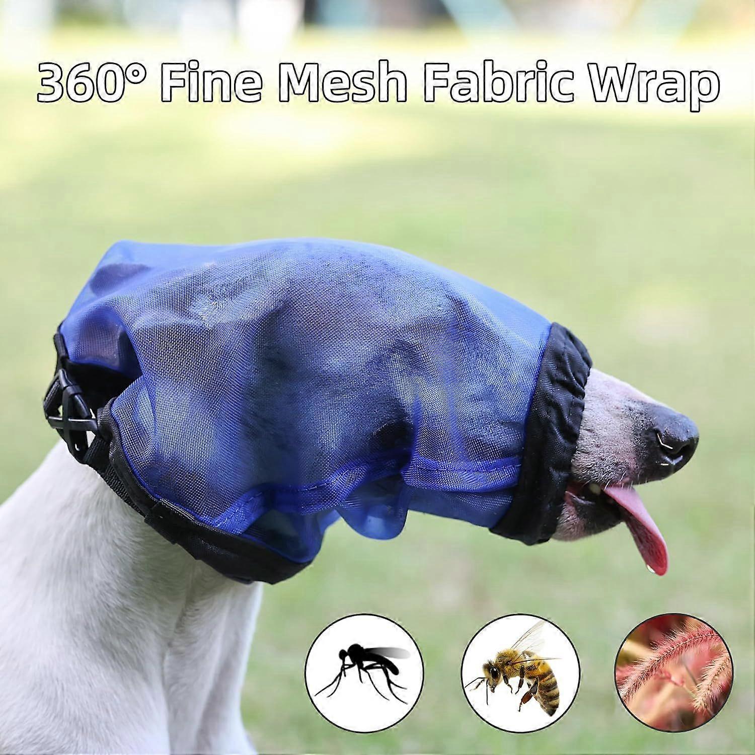 Adjustable dog face mask/muzzle with buckle, suitable for small, medium, and