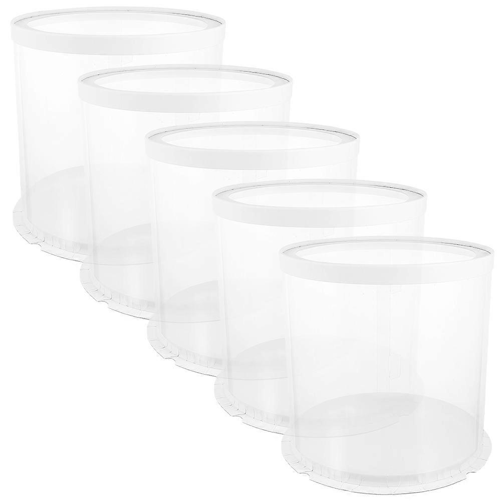 Egg Cake Boxes Round Cake Display Container for 5Pcs
