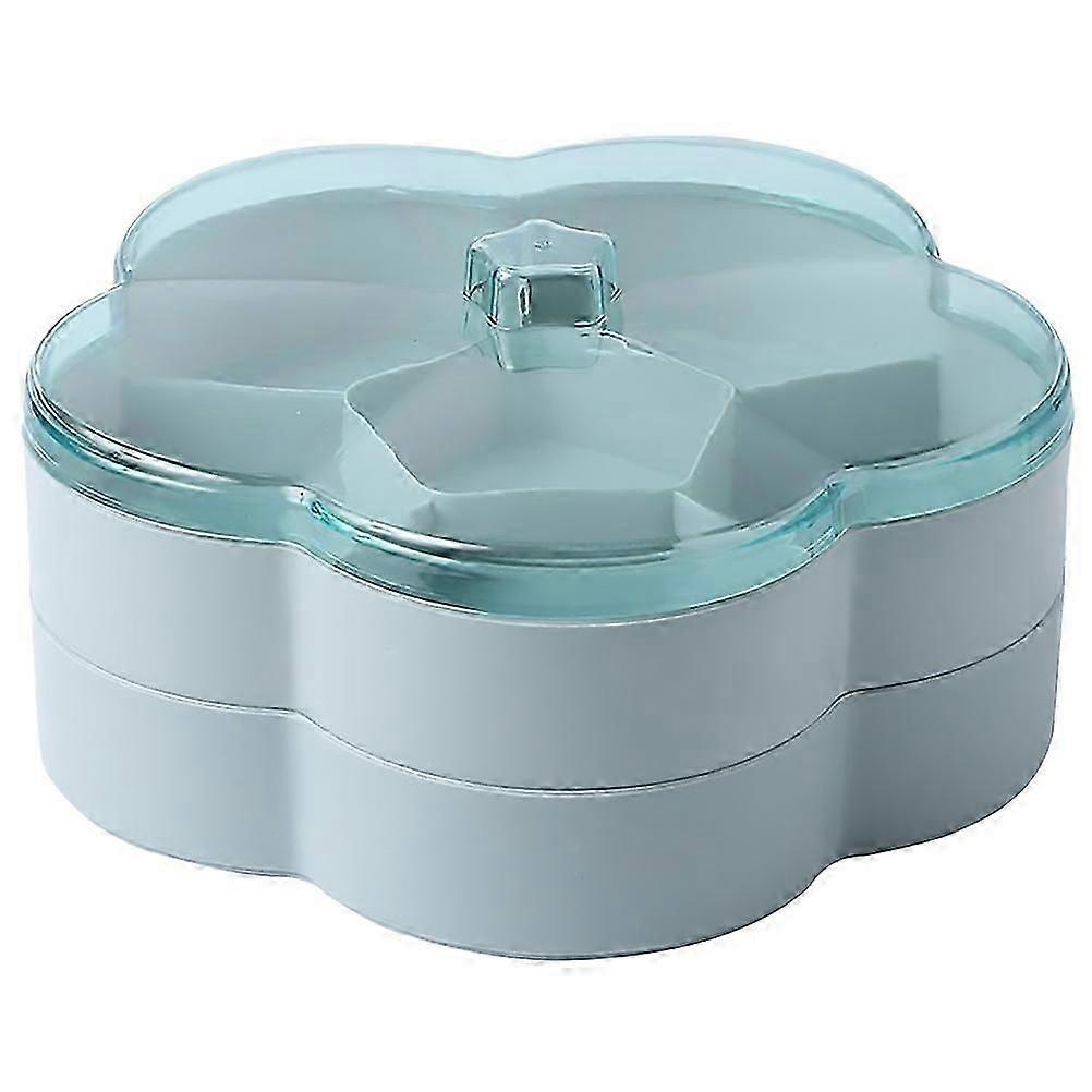 Appetizer Tray Green for 2Pcs Double Layer Snack Storage Container