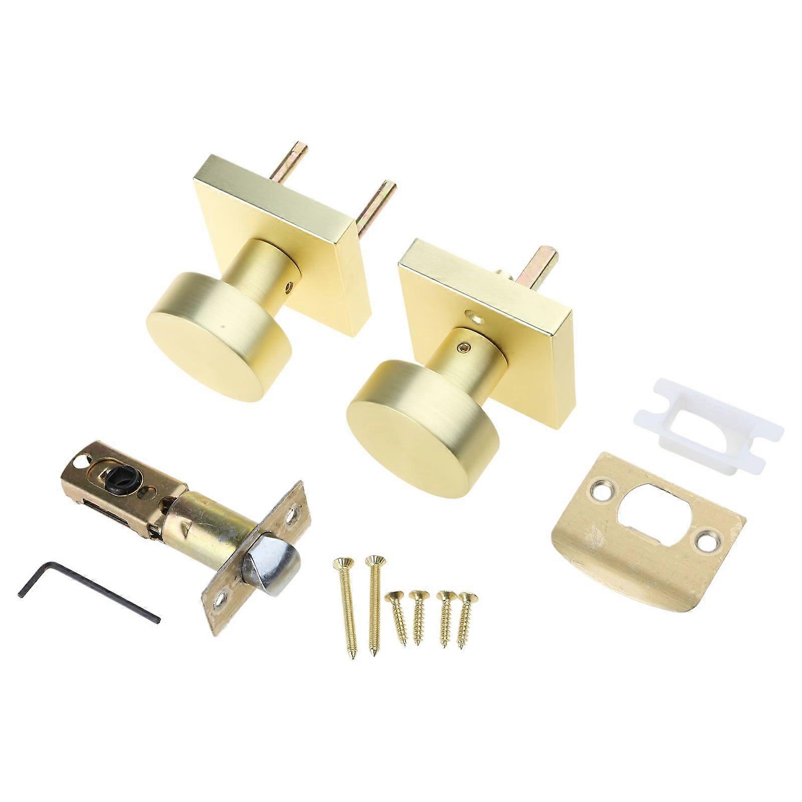 Brushed Gold Door Knobs Square Designs Heavy Duty Door Knobs for Home Interiors
