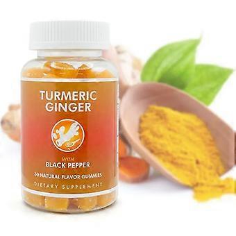 Tur/me/ric Gin/ger wiht Black Pepper Nutrition Gels & Chews 60 Counots for Mood, Energy Support, Natural Fflavor