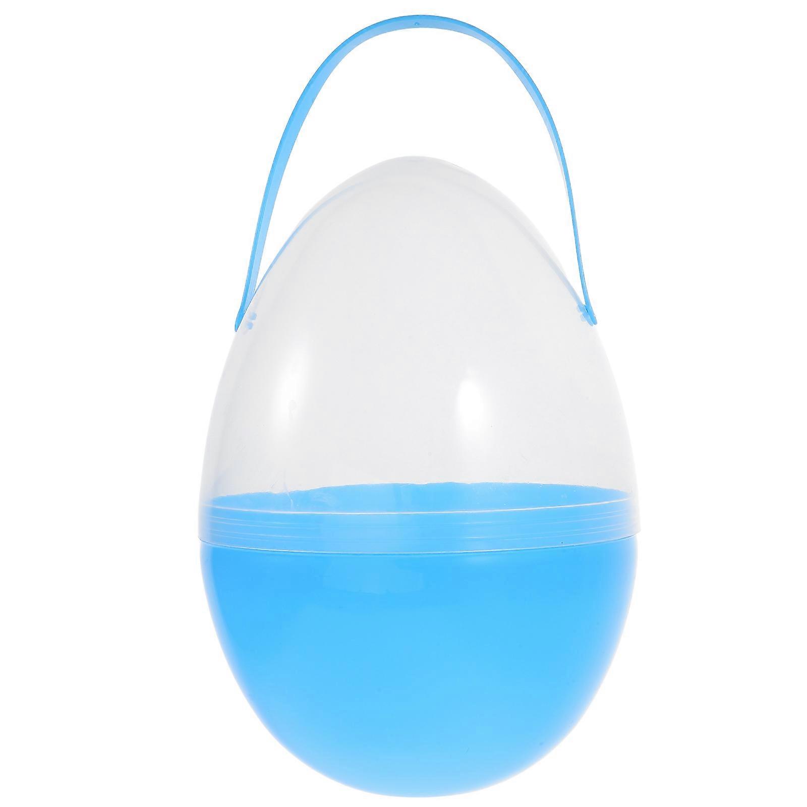 Large Clear Easter Egg with Handle for Kids Reusable and Fillable Plastic Easter Egg Containers