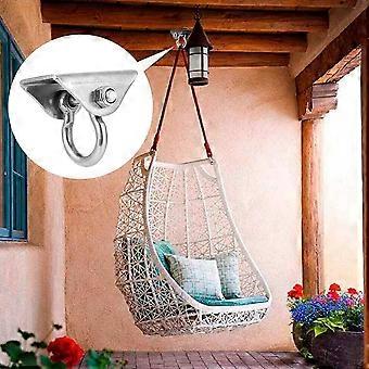 Gancio di sospensione a D in acciaio inossidabile per amaca, accessorio resistente per sedia sospesa, ideale per casa, giardino e spiaggia.
