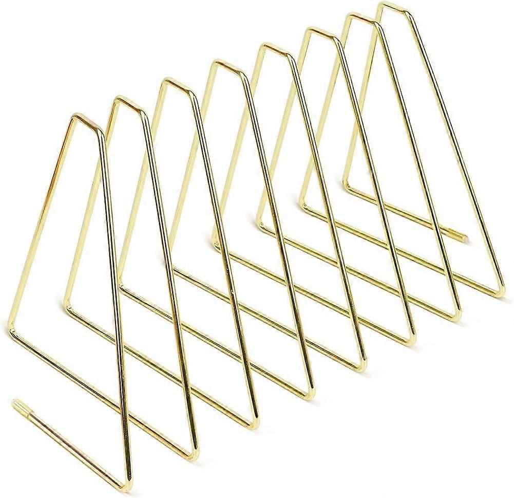 Triangular Retractable Metal Bookends, Adjustable Book Stopper, 7-Compartment Desktop Organizer for Books and Magazines
