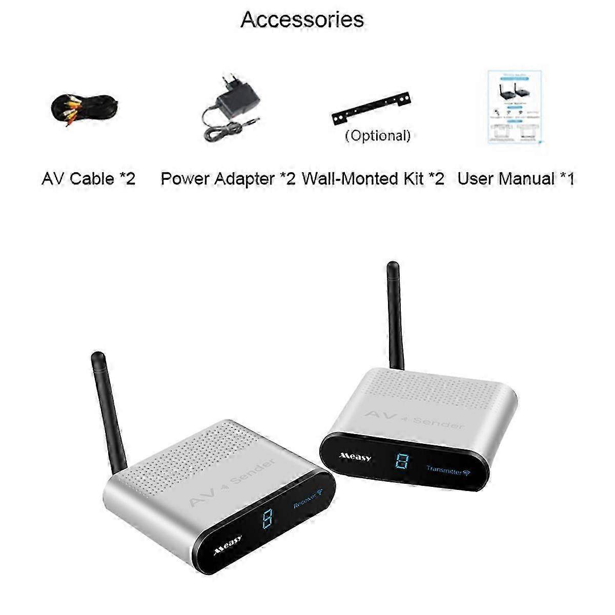 Wireless Video Digital Set-Top Box Transmitter Receiver with UK Plug