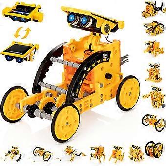 12 in 1 Solar Robot Kit, For Robot - Electronic Kit - With Solar Science - For Children Aged 10 and Up