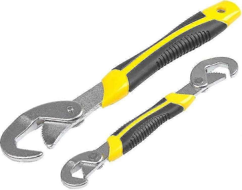 2pcs Universal Combination Spanners Adjustable Wrench Multi-function Tool Set Automatic Unlocking Set Adjustable 9-32mm
