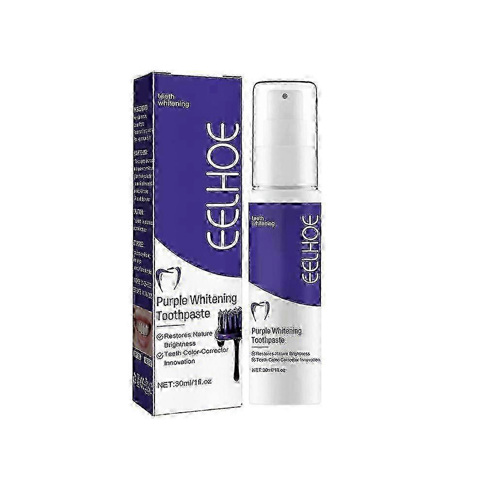 Teeth Whitening Toothpaste Purple Toothpaste Brightening Essence Remove