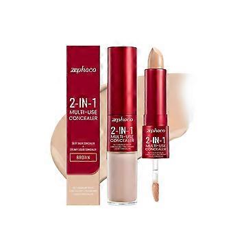 Brown Moisturizing Concealer 2-In-1 Concealer Liquid Stick Improve Skin Color Create Natural Makeup Effect