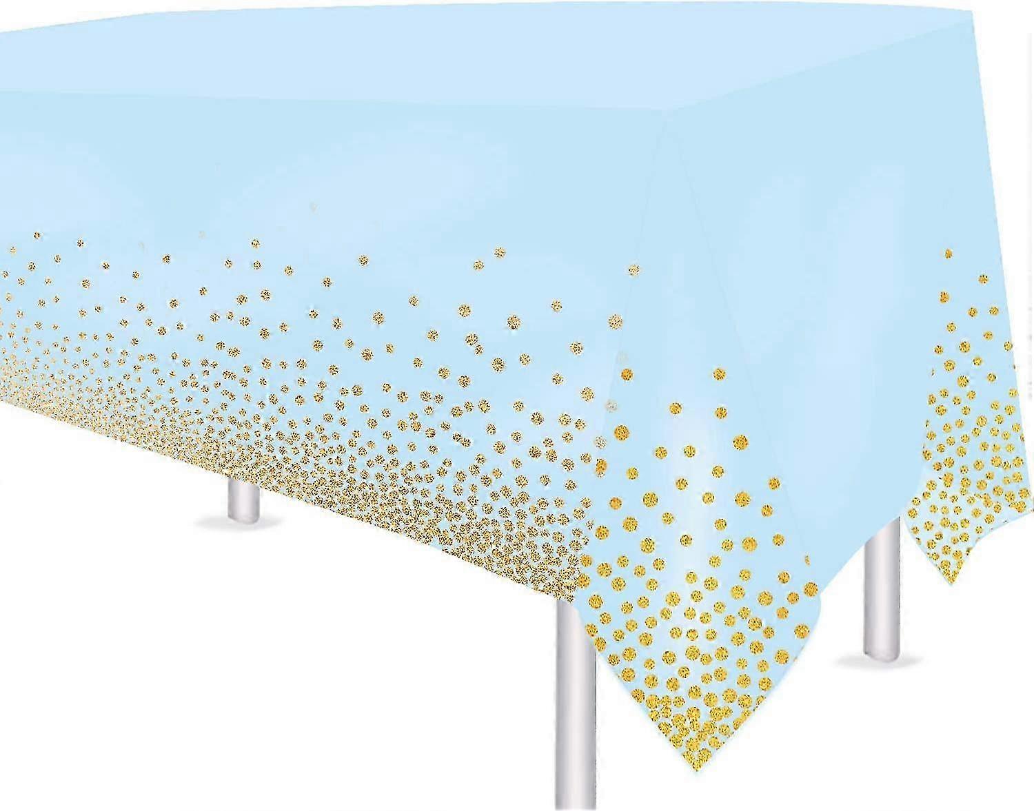 54" X 108" Party Tablecloth, Suitable compatible with Square Tables, Hot-Stamping Rectangular Plastic Tablecloths, Suitable ( 4 Pack)