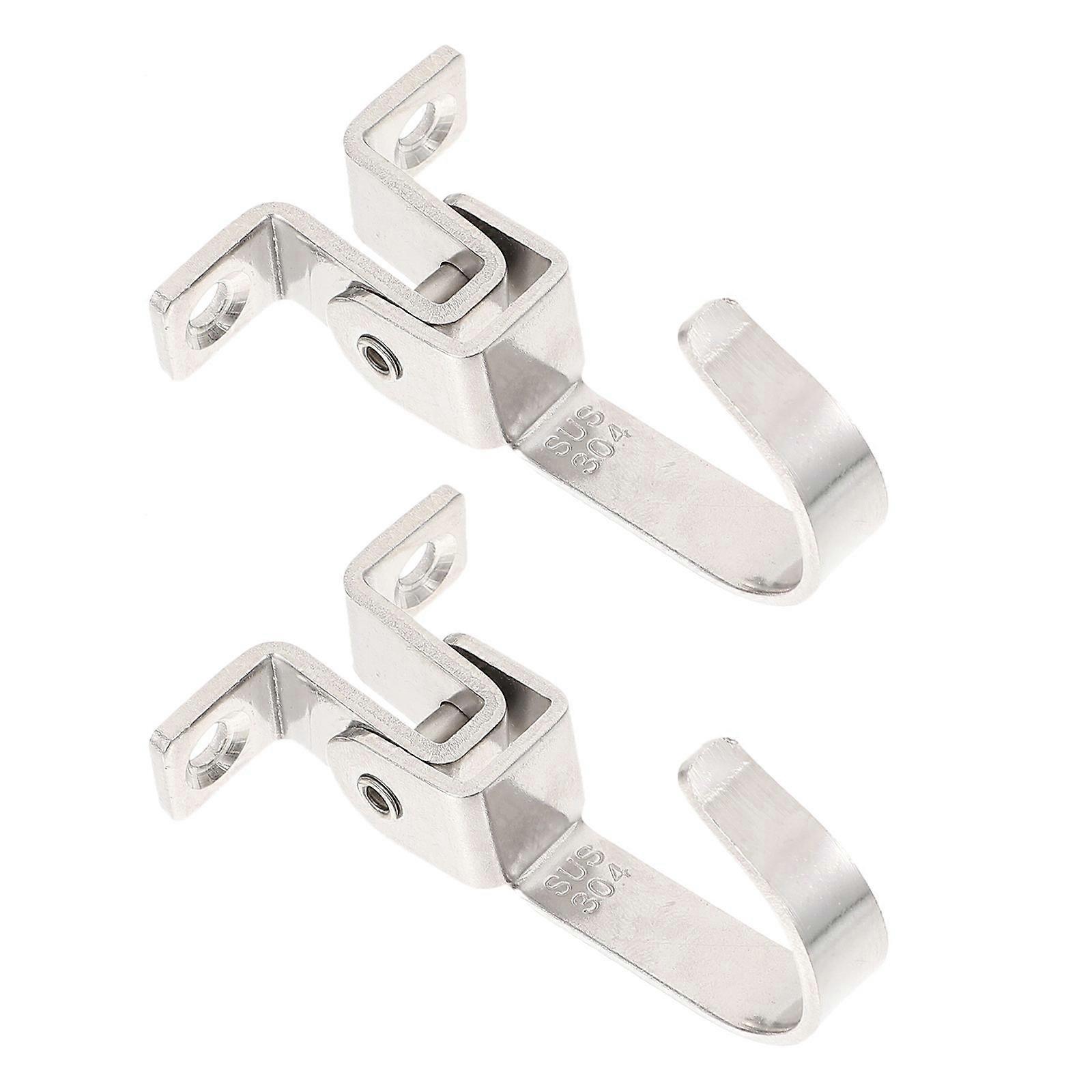2 Pcs 1 Set Durable Ceiling Hooks Hammock Hooks with Matching Screws (Silver)