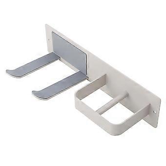 Hair Dryer Holder Wall Mounted Blow Dryer Organizer Stand with Durable Stainless Steel Beige Finish for Bathroom Barber