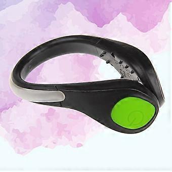 2 stuks LED Schoen Light Clips Veiligheid Nacht Hardloopuitrusting voor Hardlopers Joggers Fietsers Wandelaars (Groen Licht)
