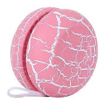 1pc træ crack Yoyo legetøj dejlige Yoyo bold legetøj til børn Børn tollders (pink)