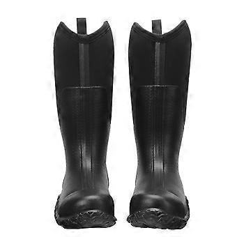 Rubberen laarzen met stalen neus voor heren, beschermend schoeisel, waterdichte regenlaarzen, antislip werkschoenen voor buiten, maat 11 US