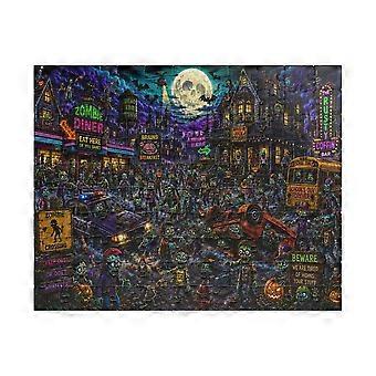 Quebra-cabeça Cidade Zumbi Assustadora | Quebra-cabeça de Halloween FBL-160