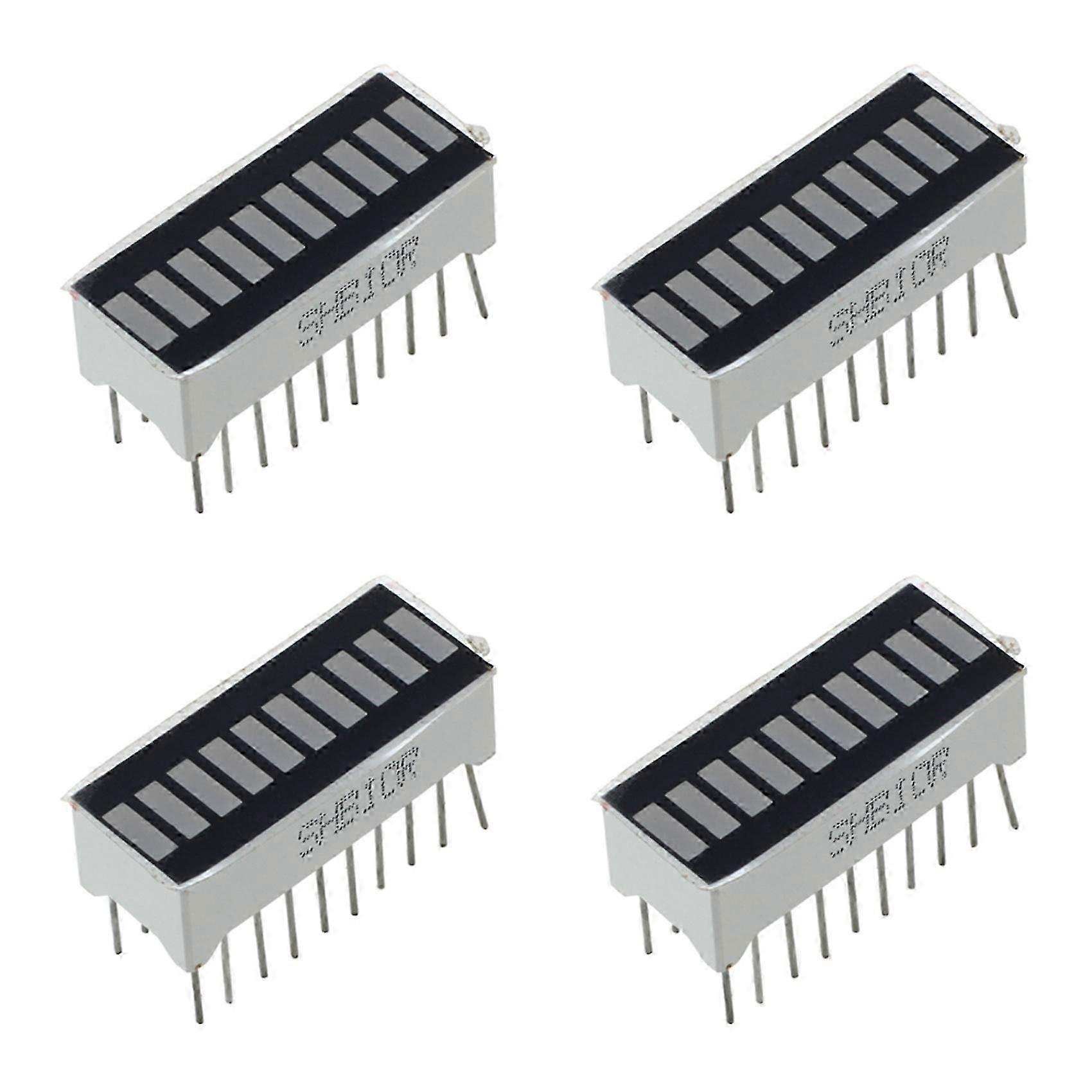 4 Pack 10-Segment Red LED Bar Graph Display Module