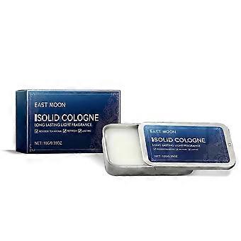 Bálsamo de colonia sólido para hombre: fragancia amaderada portátil y duradera con extractos de té y sándalo