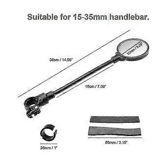 Bicycle Mirror For Handlebars - 2 Pieces Bicycle Wide-angle Rear-view Mirror, Safe Mirror 3d - 360 Adjustable And Rotatable Bicycle Mirror - Bicycle