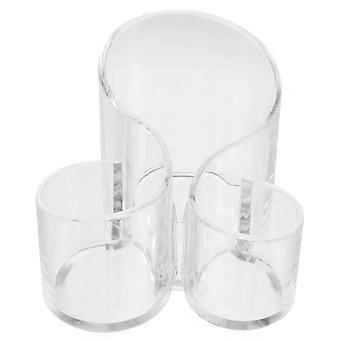 Acrylic Cosmetic Tool Container Makeup Brush Holder for Storage Use 2Pcs