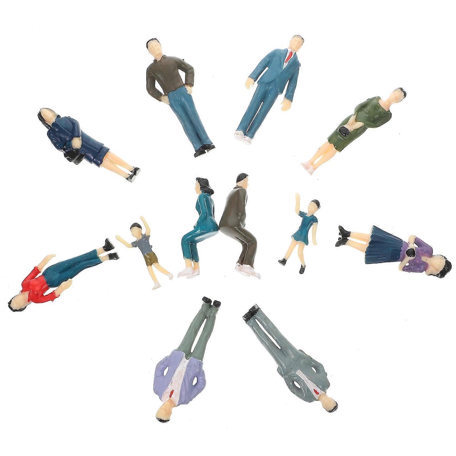 Figures Layout Decorations for Decoration 12Pcs Plastic Models