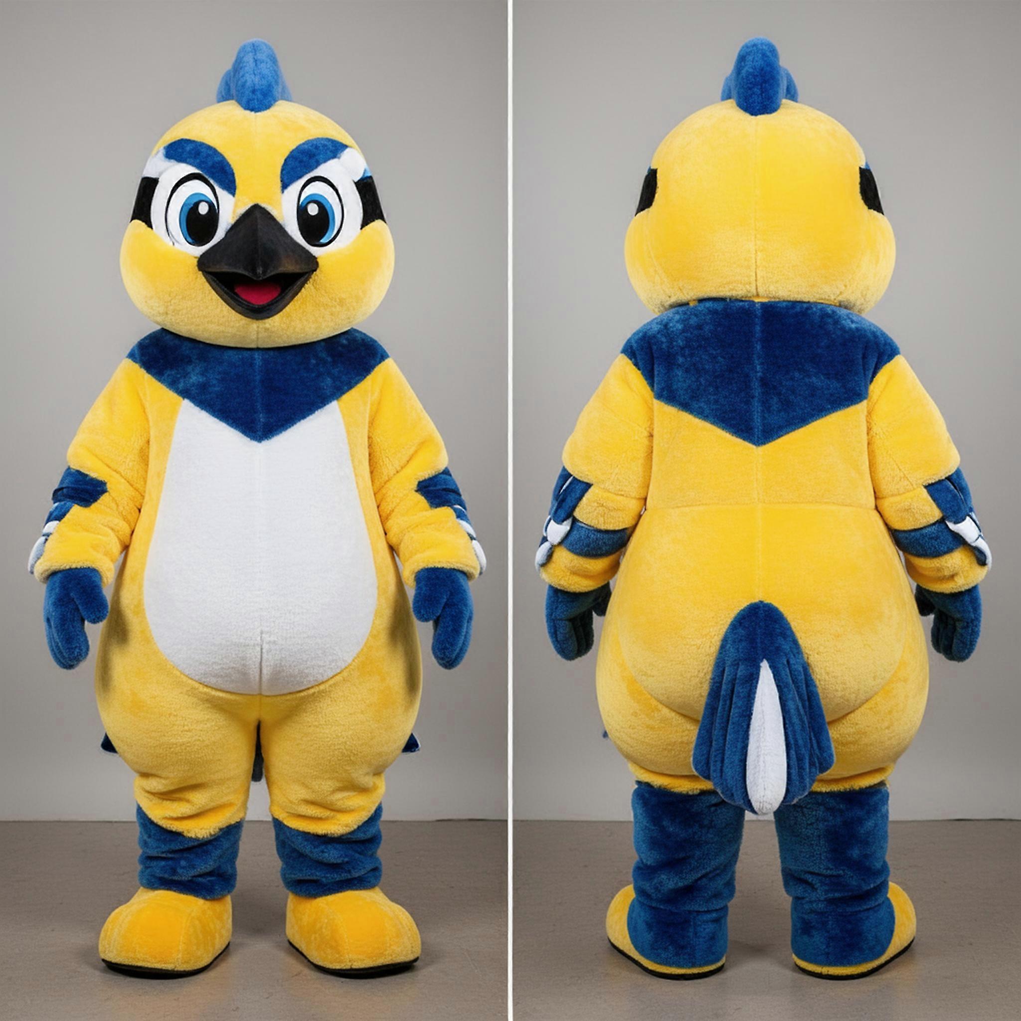 MASTICOT Azure Vibrant Blue Jay Mascot