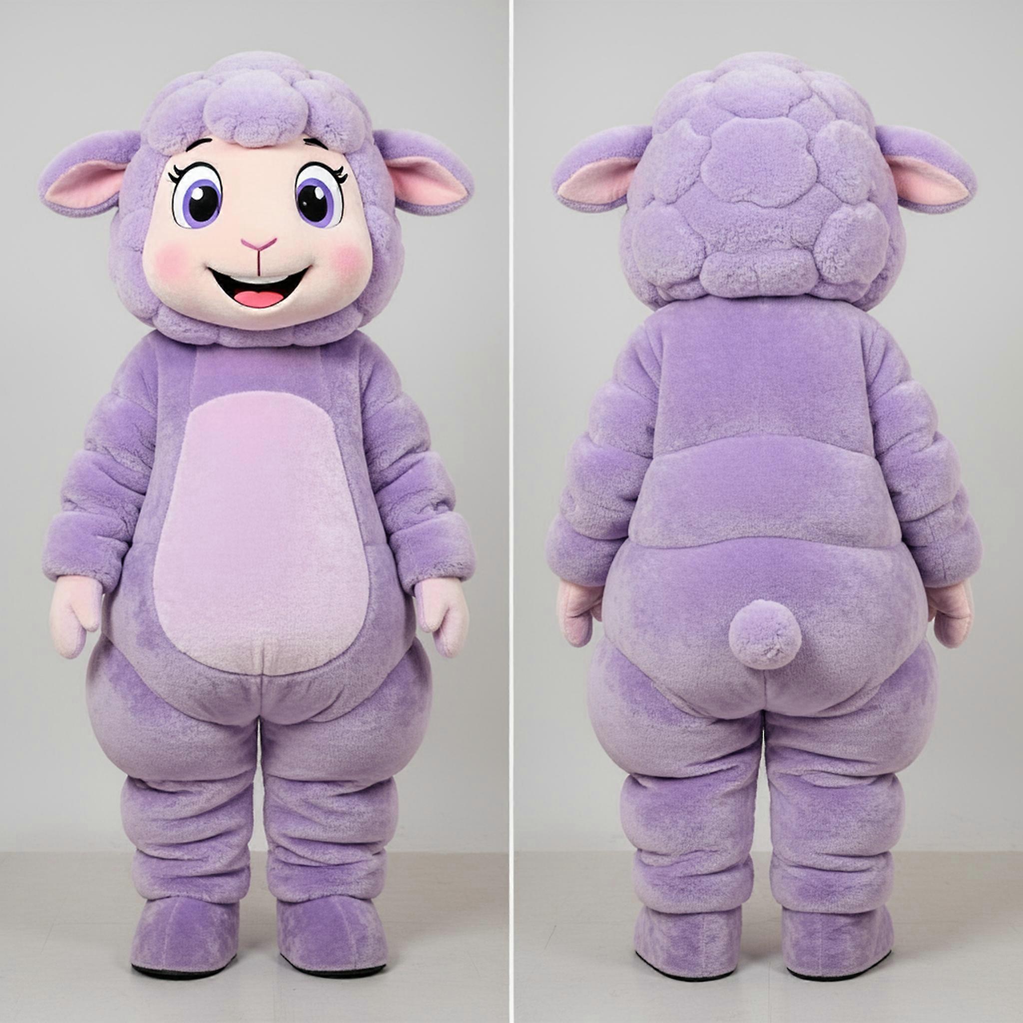 MASTICOT Lavender Velvety Sheep Mascot