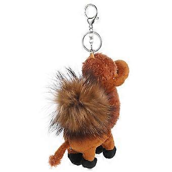 Brown Camel Plush Keychain Stuffed Animal Cute Cartoon Hanging Toy