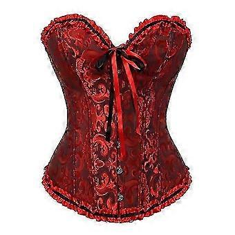 Overbust Corset Sexy Lace Plus Size Erotic Zip Floral Women Bustier Corset Lingerie Tops