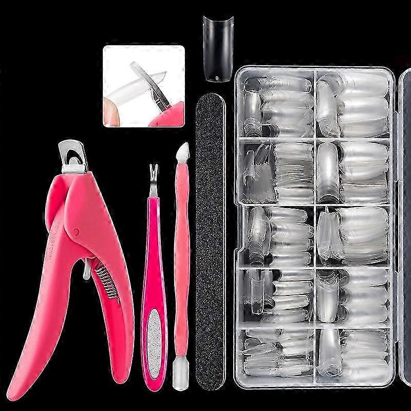 Transparent French Manicure Set