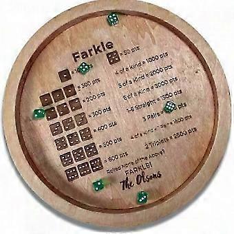 Wooden Dice Tray for Farkle Classic Dice Game - Portable Farkle Dice Tray for Classic Dice Games 26-27