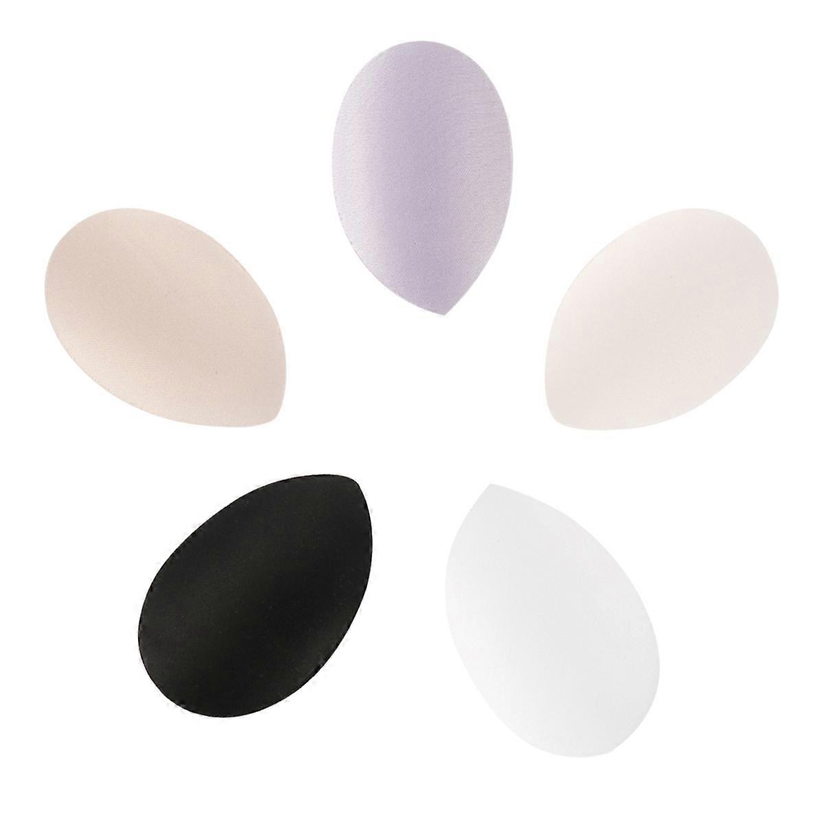 Coussinets d'allaitement en éponge en forme de goutte, 5 paires de couleurs assorties