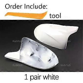 compatible with BMW X3 F25 X4 F26 X5 F15 X6 F16 2014-18 M Style Look Rearview Side Wing Mirror Cover Cap White Look Style