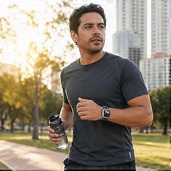 Silikon-Uhrenarmband für Apple Watch 9, 10, S11, Ultra, zweifarbig, Edelstahl