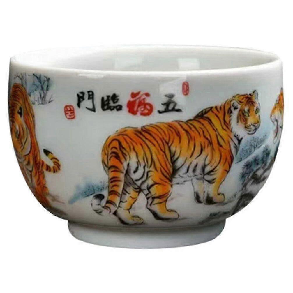 Tiger Zodiac Retro Ceramic Cup