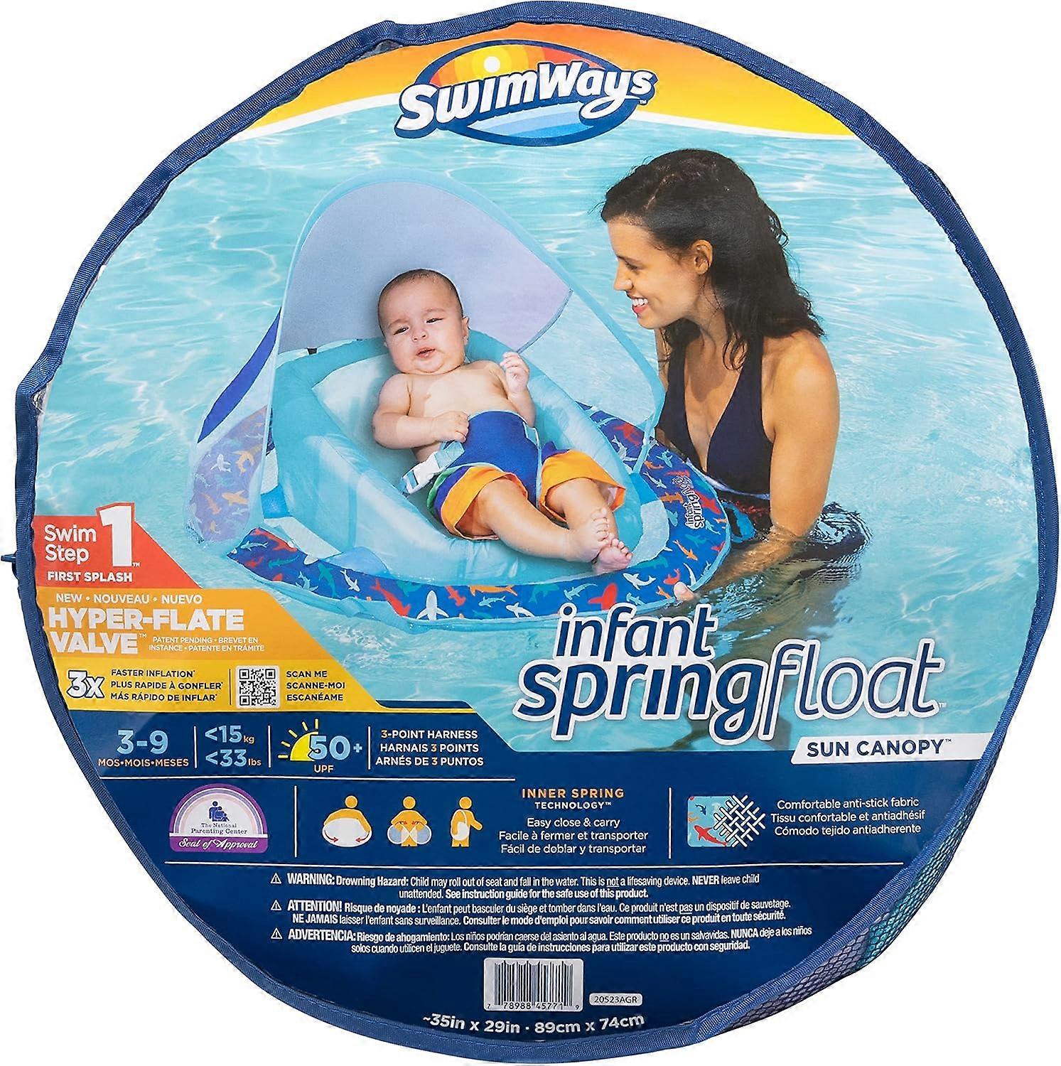 Hyper Flate Valve Spring Pool Float - Sea Spray