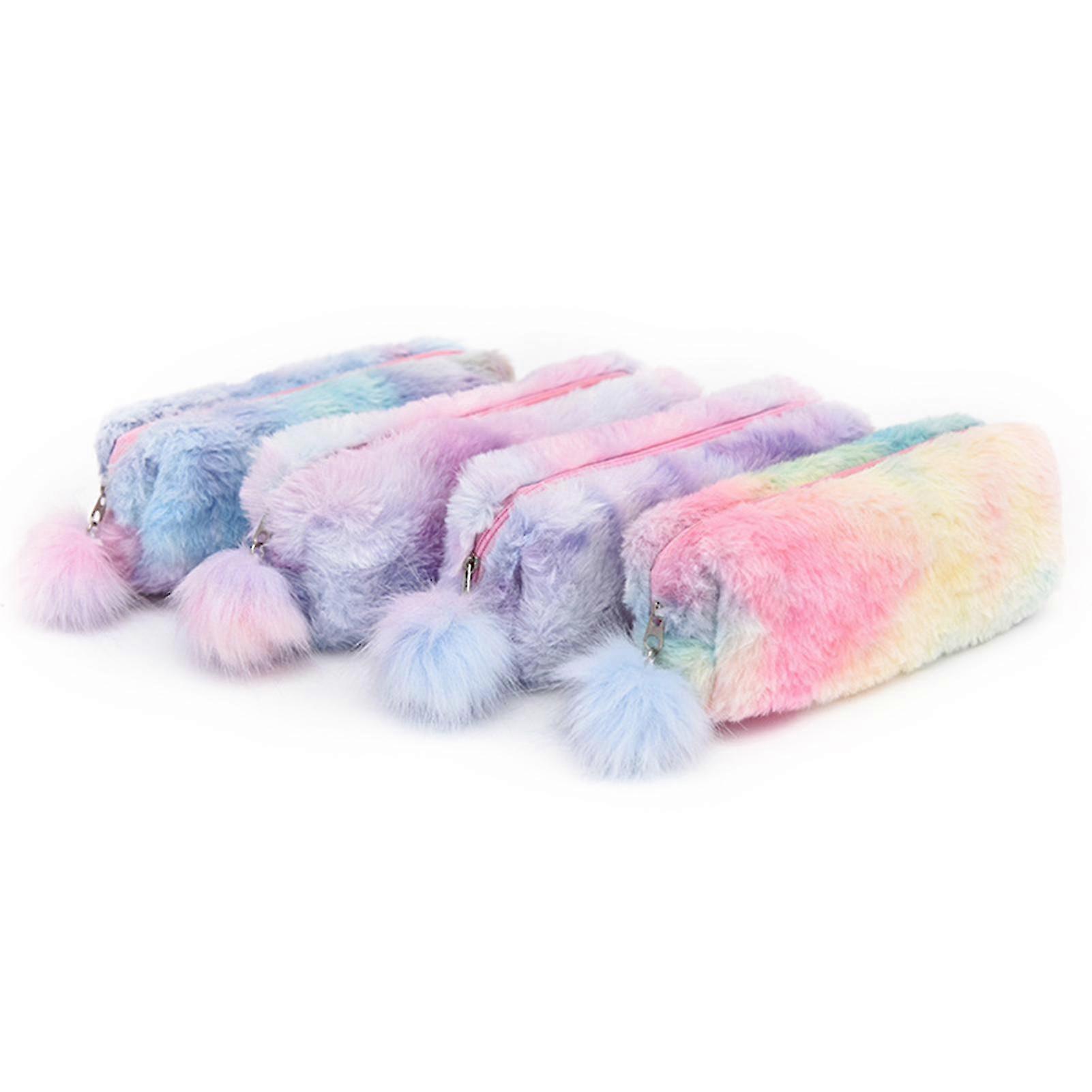 Gradient Plush Stationery Ball Case