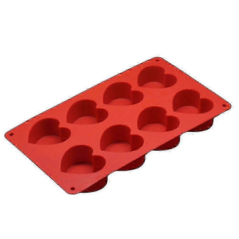 8-Cavity Heart Silicone Baking Mold