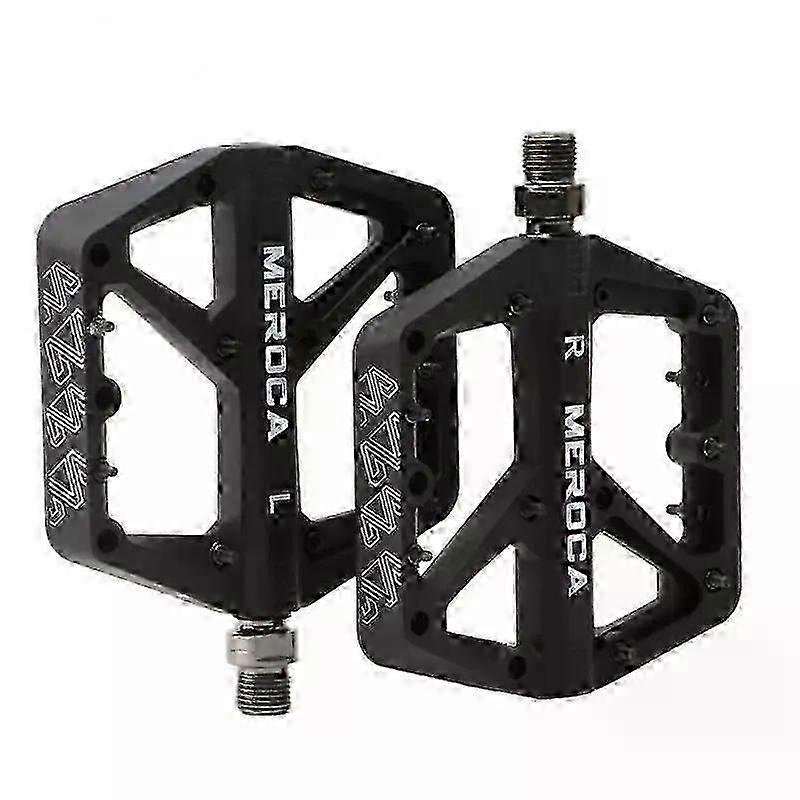 Flat MTB Pedals Nylon Platform Aluminium Frame