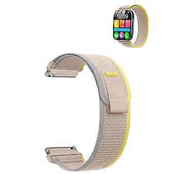 Smartwatch Band for OUKITEL BT103, FastDrying Breathable Nylon Sport Strap, Adjustable White Replacement