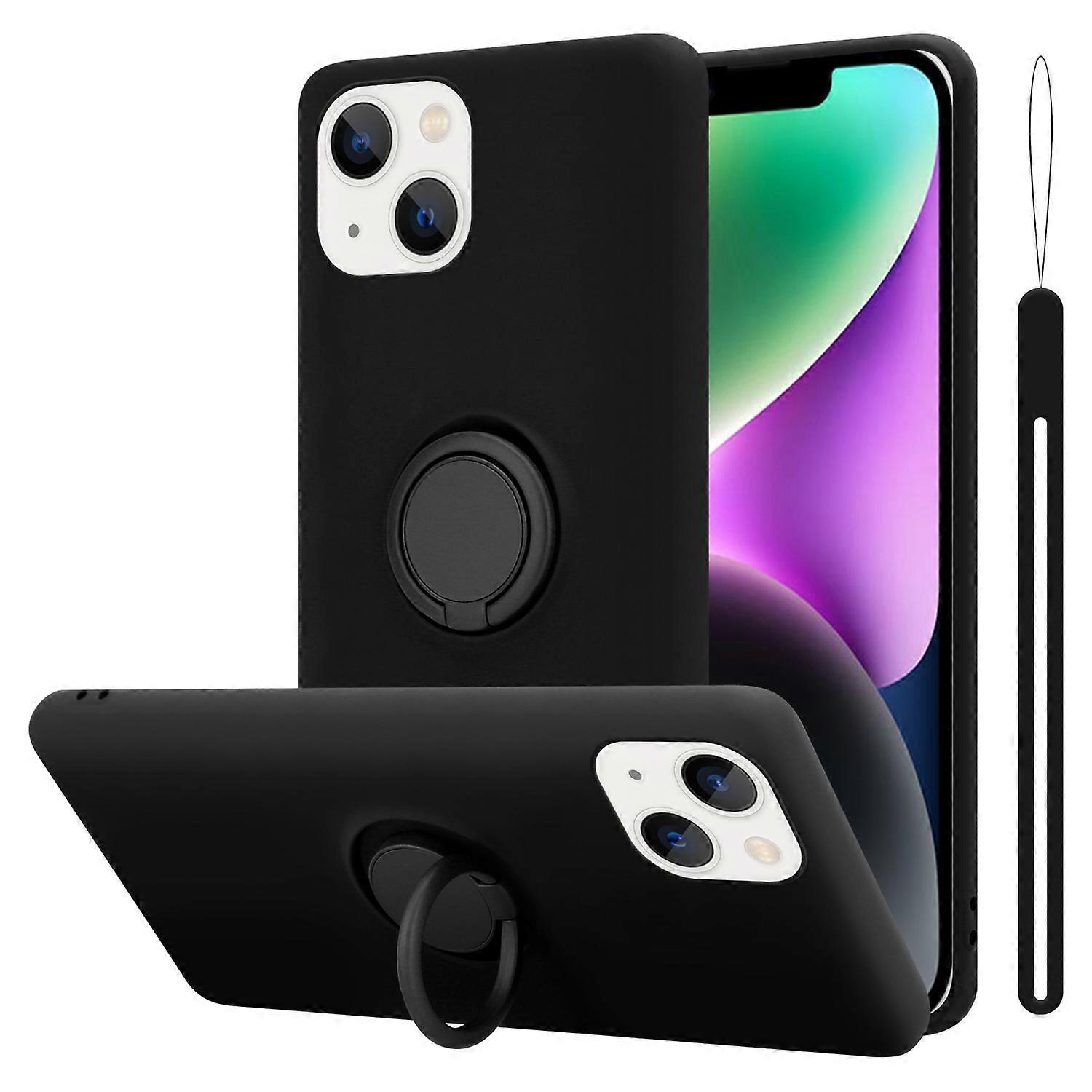 Protective case compatible with iPhone 14 PLUS - Liquid design with ring