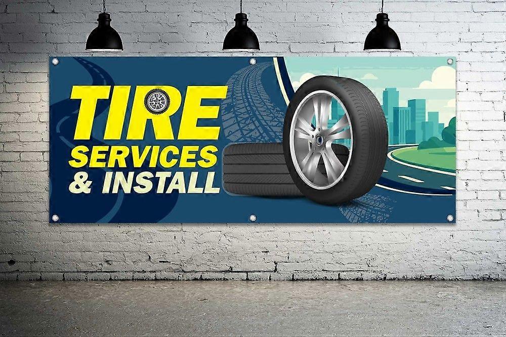 TIRE SERVICE and INSTALL Banner FB1226