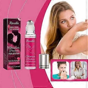 2pcs Perfume Roll-On for Women, Rose Scented Pheromone Portable Light Fresh Fragrance with Floral and Fruity Notes