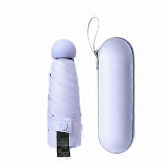 Sun Umbrella Foldable Ultra-Light 6-Rib Design with Carrying Case UV & Rain Protection Compact Travel Shade for Women