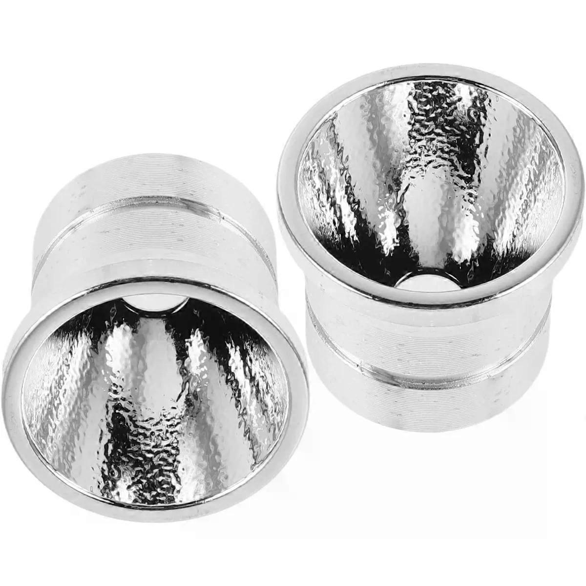 LED Flashlight Reflector Cups 2pcs, Electroplated Aluminum Alloy