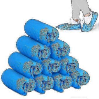 YTW 100pcs Disposable Plastic Medical Shoe Covers - High Quality for European Market