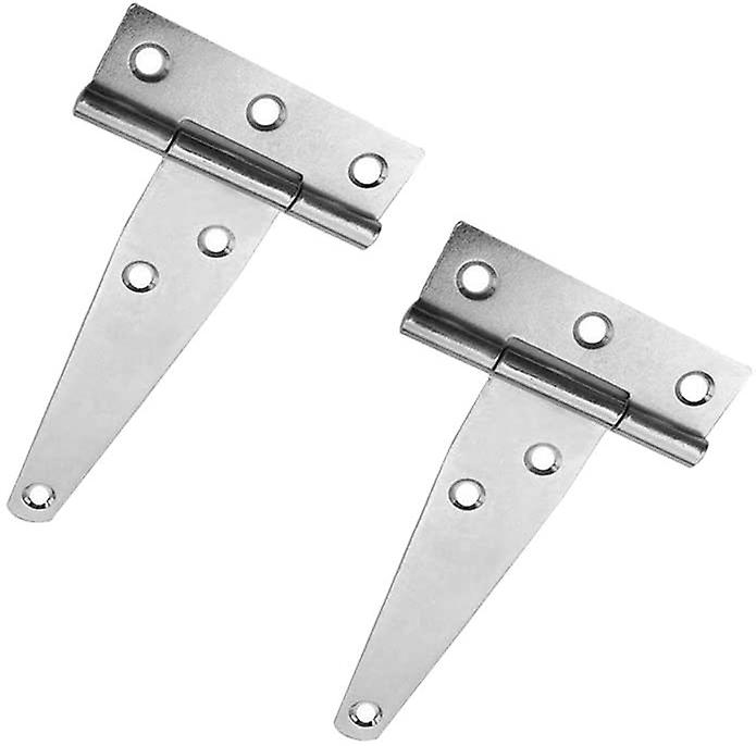 2023 - T-hinges - Heavy Duty Rust Resistant Triangle Hinges, White Zinc, 3"
