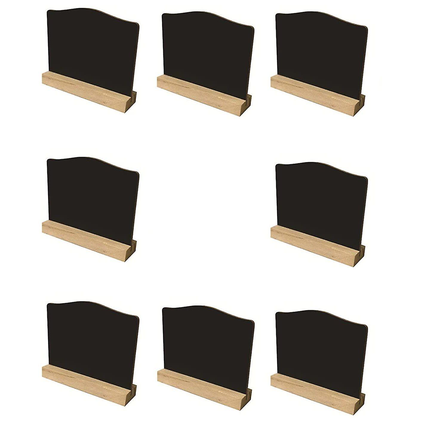 8 Pcs Mini Chalkboard Signs, Mini Chalkboards With Wooden Base