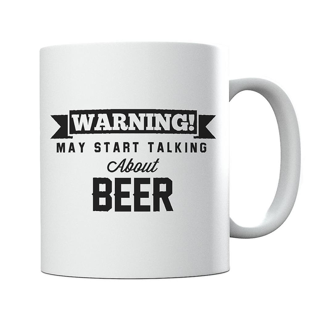 Warning May Start Talking About Beer Mug