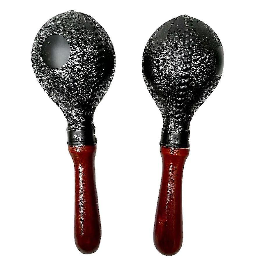 خشخيشات الرمل مطرقة اليد قرع الآلات الموسيقية مع ABS قذيفة بلاستيكية ومقابض خشبية للبالغين والأطفال ، حزب KTV ، حفلة موسيقية ، فرق (blac